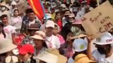 ခင်ဦးမြို့နယ်က စုပေါင်းသပိတ်နဲ့ ဆုတောင်းပွဲ