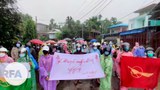 လောင်းလုံးမြို့နယ်က နှင်းဆီရောင် အမျိုးသမီးထုလှုပ်ရှားမှု