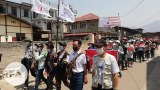 စစ်အာဏာရှင် ကျဆုံးရေး မိုးကုတ်မြို့ အရှေ့ပိုင်းမှာ ဆန္ဒပြ