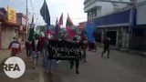 တောင်ကြီးမြို့က လူငယ်သပိတ်စစ်ကြောင်း ဆန္ဒပြ