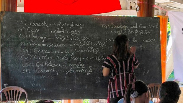 အာဏာရှင်စနစ် တိုက်ဖျက်ရေးကြိုးစားနေတဲ့ အညာဒေသက ကျောင်းဆရာမ
