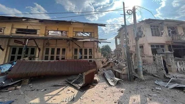 ကျောက်မဲမြို့ကို စစ်ကောင်စီတပ် ထပ်မံ ဗုံးကြဲ