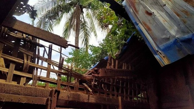 ဆားလင်းကြီးမှာ လက်နက်ကြီးကြောင့် ရဟန်းတစ်ပါးဒဏ်ရာရ၊ ဘုန်းကြီးကျောင်းတချို့ ထိခိုက်ပျက်စီး