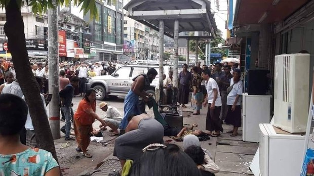ရန်ကုန်ဗုံးကွဲမှု တစ်ဦးသေ၊ ကိုးဦးဒဏ်ရာရ ရန်ကုန်ဗုံးကွဲမှု တစ်ဦးသေ၊ ကိုးဦးဒဏ်ရာရ