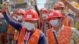 ဆန္ဒပြဆောက်လုပ်ရေးလုပ်သားတွေနဲ့ BYMA ကုမ္ပဏီ ပြေလည်မှုရ
