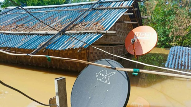ချောက်မြို့မှာ ရေကြီးရေလျှံမှုကြောင့် လူထောင်ချီ ရေဘေးသင့်