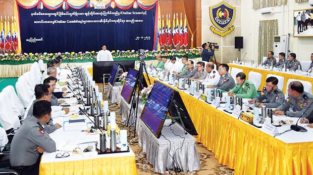 ကျားဖြန့်ဂိုဏ်းတွေ နှိမ်နင်းရေး သုံးနိုင်ငံ ပူးပေါင်းဆောင်ရွက်မယ်လို့ စစ်ကောင်စီ ပြော ကျားဖြန့်ဂိုဏ်းတွေ နှိမ်နင်းရေး သုံးနိုင်ငံ ပူးပေါင်းဆောင်ရွက်မယ်လို့ စစ်ကောင်စီ ပြော