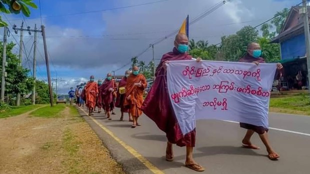 ထားဝယ်က သံဃာတော်တွေ ကံဆောင်သပိတ်မှာ ပါဝင်လာ ထားဝယ်က သံဃာတော်တွေ ကံဆောင်သပိတ်မှာ ပါဝင်လာ