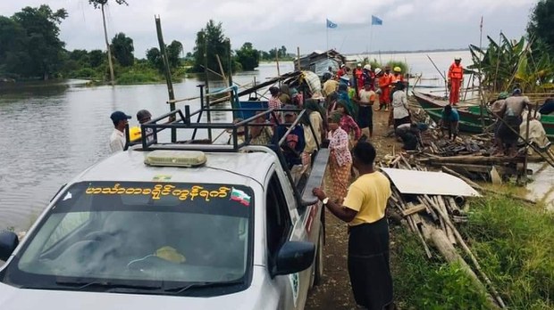 ဟင်္သာတမြို့နယ်မှာ ရေဘေးကြောင့် လူတစ်ထောင်ကျော် ဘေးလွတ်ရာကိုပြောင်းရွှေ့ရ