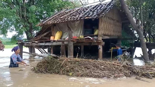ဂန့်ဂေါမှာ မိုးများပြီးချောင်းရေကြီးလို့ နေအိမ် ၂၀ ခန့်နဲ့ နှမ်းဧကတစ်ရာကျော် ပျက်စီး