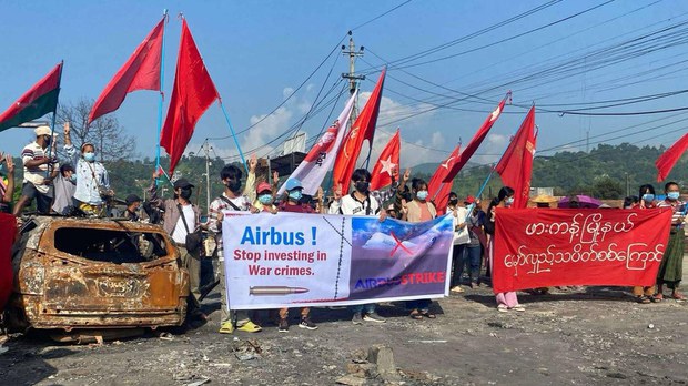 စစ်ကောင်စီကို ဆက်လက်မကူညီဖို့ တရုတ်ကို ဖားကန့်ဒေသခံတွေဆန္ဒပြ