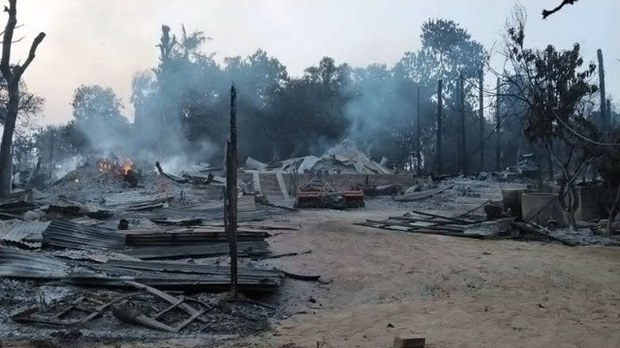 အာဏာသိမ်းပြီးနောက်ပိုင်း စစ်ကောင်စီက အရပ်သားနေအိမ်တစ်သိန်းကျော်ကို မီးရှို့ဖျက်ဆီး