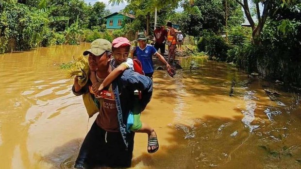 လင်းခေးမှာ ရေကြီးမှုကြောင့် လူနှစ်သောင်းကျော် ရေဘေးဒုက္ခကြုံ