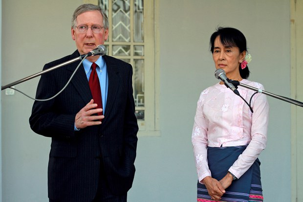 မြန်မာ့ဒီမိုကရေစီရေး ပန်းတိုင် ရောက်တဲ့အထိ တိုက်ပွဲဝင်မယ်လို့ Mitch McConnell ပြော မြန်မာ့ဒီမိုကရေစီရေး ပန်းတိုင် ရောက်တဲ့အထိ တိုက်ပွဲဝင်မယ်လို့ Mitch McConnell ပြော