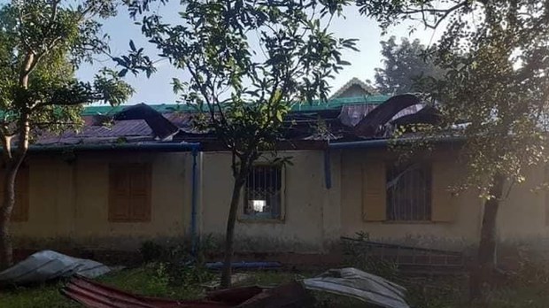 မြောက်ဦးက ရှေးဟောင်းပြတိုက် ဘုန်းကြီးကျောင်းနဲ့ လူနေအိမ်အချို့ လက်နက်ကြီးထိမှန်ပျက်စီး မြောက်ဦးက ရှေးဟောင်းပြတိုက် ဘုန်းကြီးကျောင်းနဲ့ လူနေအိမ်အချို့ လက်နက်ကြီးထိမှန်ပျက်စီး