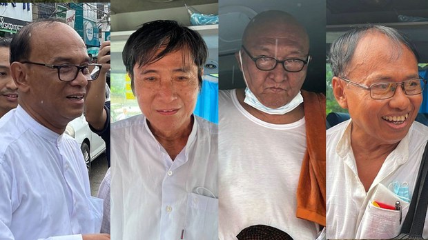 ကိုမြအေး၊ ဒေါက်တာမျိုးညွန့်၊ ရွှေညဝါဆရာတော်၊ စာရေးဆရာမောင်သာချိုတို့ ပြန်လွတ် ကိုမြအေး၊ ဒေါက်တာမျိုးညွန့်၊ ရွှေညဝါဆရာတော်၊ စာရေးဆရာမောင်သာချိုတို့ ပြန်လွတ်