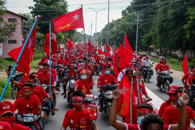 NLD နဲ့ SNLD ပါတီ ဖျက်သိမ်းခံရနိုင်တယ်လို့ စစ်ကောင်စီရဲ့ UEC သတိပေး