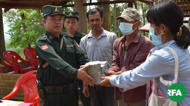 မီးလောင်သွားတဲ့ နေအိမ်တစ်ရာကျော်အတွက် SSPP တပ်ဖွဲ့ သိန်း ခြောက်ရာကျော် ထောက်ပံ့