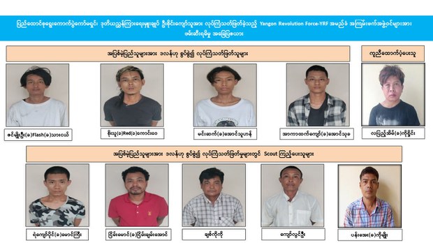 ရွေးကောက်ပွဲကော်မရှင် ဒု-ညွှန်ချုပ်ကို သတ်ဖြတ်မှုနဲ့ YRF အဖွဲ့ဝင်အချို့ ဖမ်းဆီးခံရ
