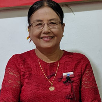 ANP ရဲ့ မူဝါဒရေးရာဦးဆောင်ကော်မတီဝင်၊ ပါတီရဲ့ပြောခွင့်ရသူ ရှေ့နေဒေါ်အေးနုစိန်