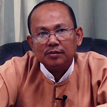  ရခိုင်ပြည်နယ် အစိုးရအဖွဲ့ ပြောခွင့်ရသူ စည်ပင်သာယာရေး ဝန်ကြီး ဦးဝင်းမြင့် 