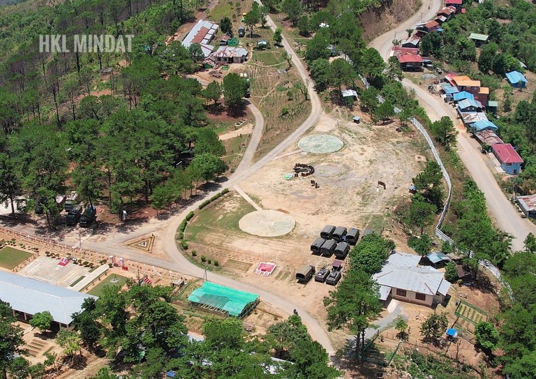 ချင်းပြည်နယ် မင်းတပ်မြို့ကို တွေ့ရစဉ်။ (Photo: HKL Mindat)