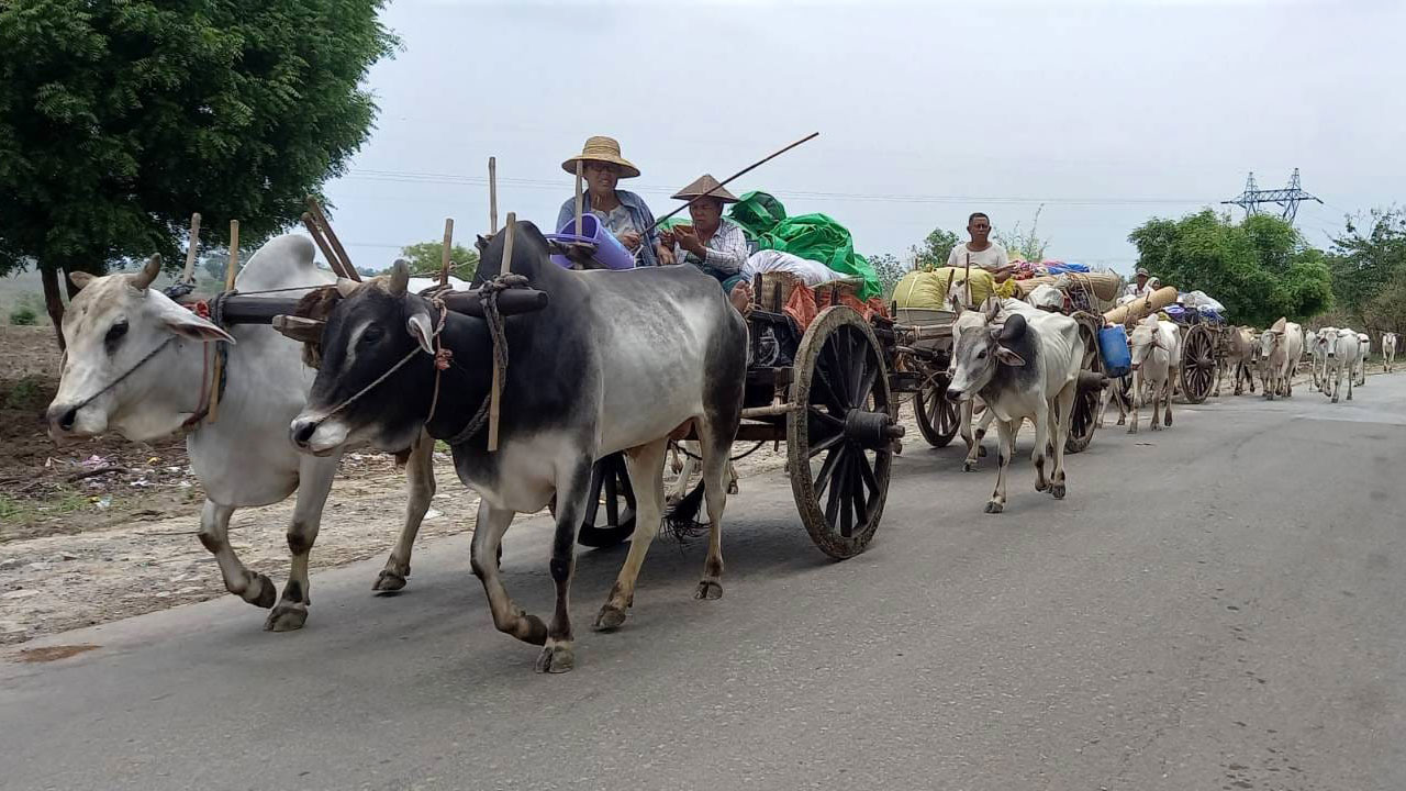 စစ်ကိုင်းတိုင်း၊ ကန့်ဘလူမြို့နယ်မှ စစ်ဘေးဒုက္ခသည်များအား ၂၀၂၃ ခုနှစ်၊ မေလ ၁၆ ရက်နေ့က တွေ့ရစဉ်။ (ဓာတ်ပုံ - ကျွန်းလှ တက်ကြွလှုပ်ရှားသူများအဖွဲ့ )