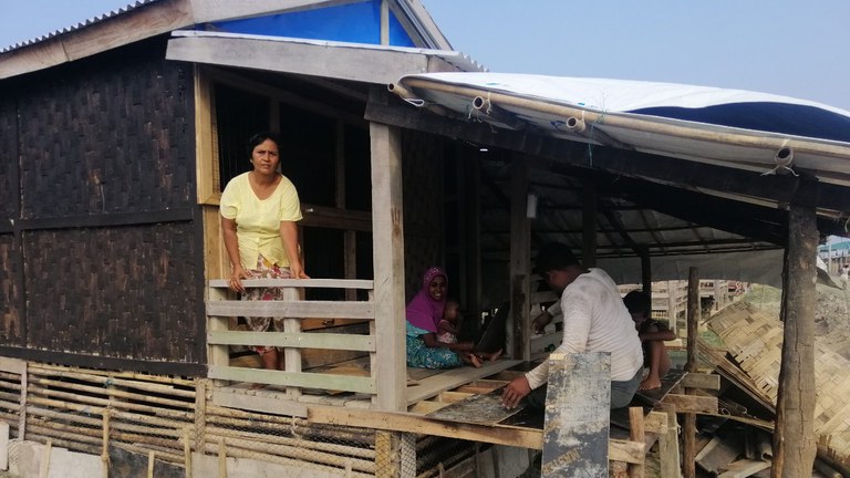 ကျောက်ဖြူမြို့မှ ကျောက်တစ်လုံးမွတ်စလင် ဒုက္ခသည် စခန်းအား ၂၀၂၃ ခုနှစ် ဧပြီလ ၂၄ ရက်နေ့က တွေ့ရစဉ်။ (Photo: RFA)