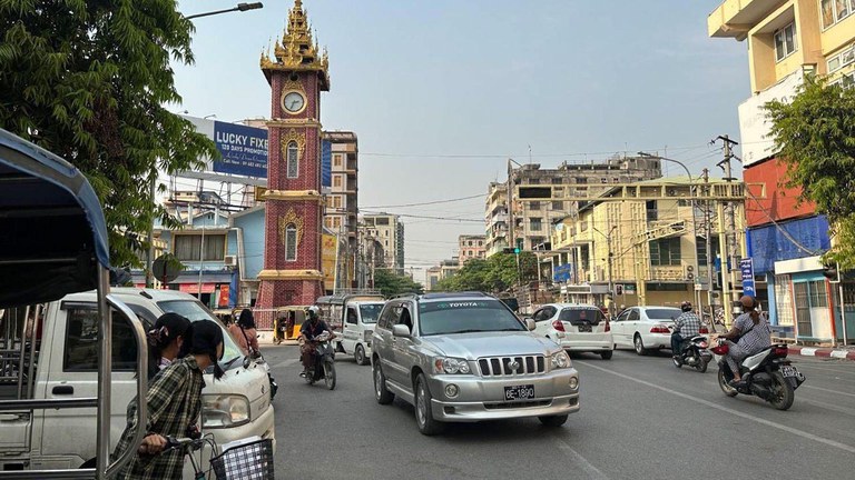 မန္တလေးမြို့၊ စျေးချိုအနီးတစ်ဝိုက်ကို ၂၀၂၄ ခုနှစ်၊ မတ်လ ၂၇ ရက်နေ့က တွေ့ရစဥ်။ (Photo: RFA)