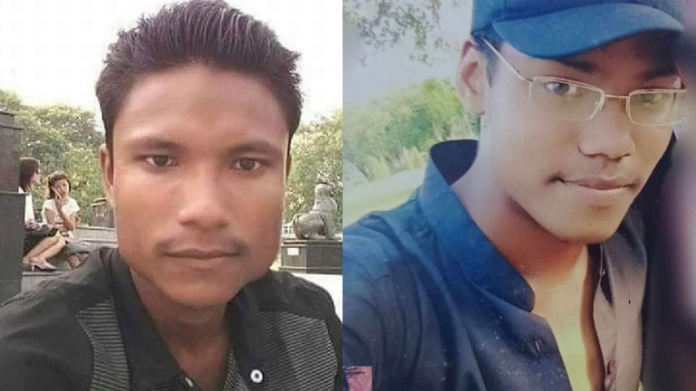 ထားဝယ်အကျဉ်းထောင်တွင် ခေါ်ထုတ်သတ်ဖြတ်ခံခဲ့ရသည့် ကိုဝင်းသီဟ (ဝဲ) နှင့် ကိုမင်းသူ (ယာ) တို့အား တွေ့ရစဉ်။ (ဓာတ်ပုံ : ထားဝယ်ခရိုင် နိုင်ငံရေးအကျဉ်းသားများ ကွန်ရက် (DPPN))