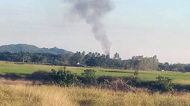 rakhine- village fire rakhine- village fire