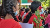 တနင်္သာရီဒေသက အမျိုးသမီးငယ်တွေ ဦးဆောင်တဲ့ နှင်းဆီရောင်သပိတ်