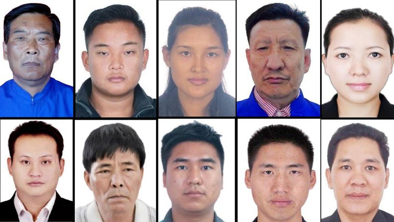 တရုတ်နိုင်ငံ ပြည်သူ့လုံခြုံရေးဝန်ကြီးဌာနက ၂ဝ၂၃ ခုနှစ် ဒီဇင်ဘာလ ၁ဝ ရက်နေ့တွင် ဖမ်းဝရမ်း ထုတ်ပြန်ထားသည့် ကိုးကန့်ကိုယ်ပိုင်အုပ်ချုပ်ခွင့်ရဒေသ ဥက္ကဋ္ဌဟောင်း ပယ်ဆောက်ချိန်အပါအဝင် ဆယ်ဦး။ (Photo: The Kokang)