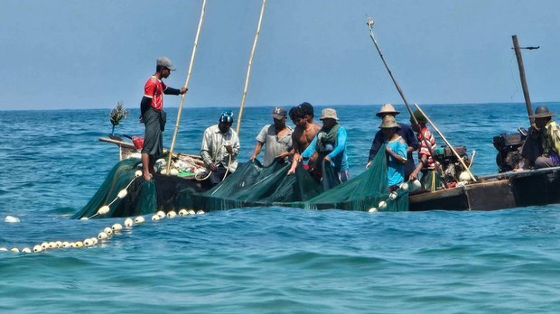ဂေါ်ရင်ဂျီကျွန်းက မျှင်ပုစွန် ဖမ်းဆီးသူများ ဂေါ်ရင်ဂျီကျွန်းက မျှင်ပုစွန် ဖမ်းဆီးသူများ
