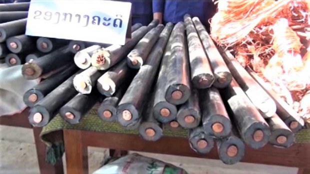 ຈັບຄົນລັກ ສາຍໄຟ ທາງຣົຖໄຟ ລາວ-ຈີນ 5 ຄົນ