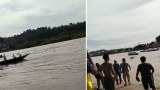ເຮືອຂົນສົ່ງຄົນງານຊາວມຽນມ້າ ຫຼົ້ມກາງນໍ້າຂອງ ເຂດສາມຫຼ່ຽມຄຳ