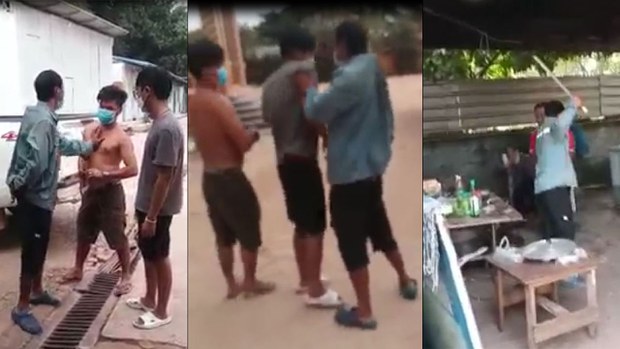 ຄົນຈີນ ໃຊ້ອາວຸດດາບ ຂູ່ຟັນ ຜູ້ຮ່ວມງານຄົນລາວ ຄົນຈີນ ໃຊ້ອາວຸດດາບ ຂູ່ຟັນ ຜູ້ຮ່ວມງານຄົນລາວ