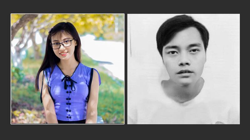 နှစ်ရှည်ထောင်ဒဏ်ချခံရသည့် မုံရွာစီးပွားရေးတက္ကသိုလ် ဂုဏ်ထူးတန်း ဒုတိယနှစ် ကျောင်းသူ မဆောင်းဟေသာနှင့် ရန်ကုန်အရှေ့ပိုင်းတက္ကသိုလ်က ရူပဗေဒအထူးပြုဘွဲ့ရကျောင်းသား ကိုဗညားစိုးထက်တို့ကို တွေ့ရစဉ်။ (Photo: Citizen Journalist)
