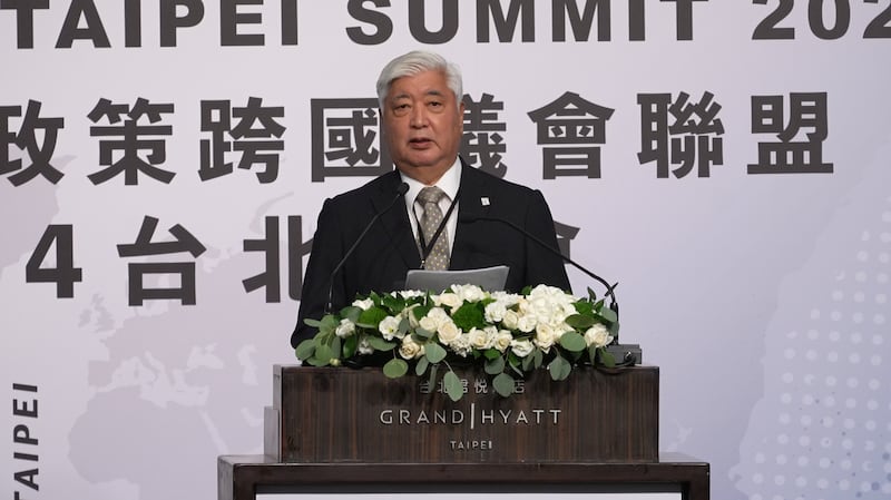 日本众议员中谷元表示,北京没有权力决定外国议员对台湾的参与。(记者 陈建宏摄)