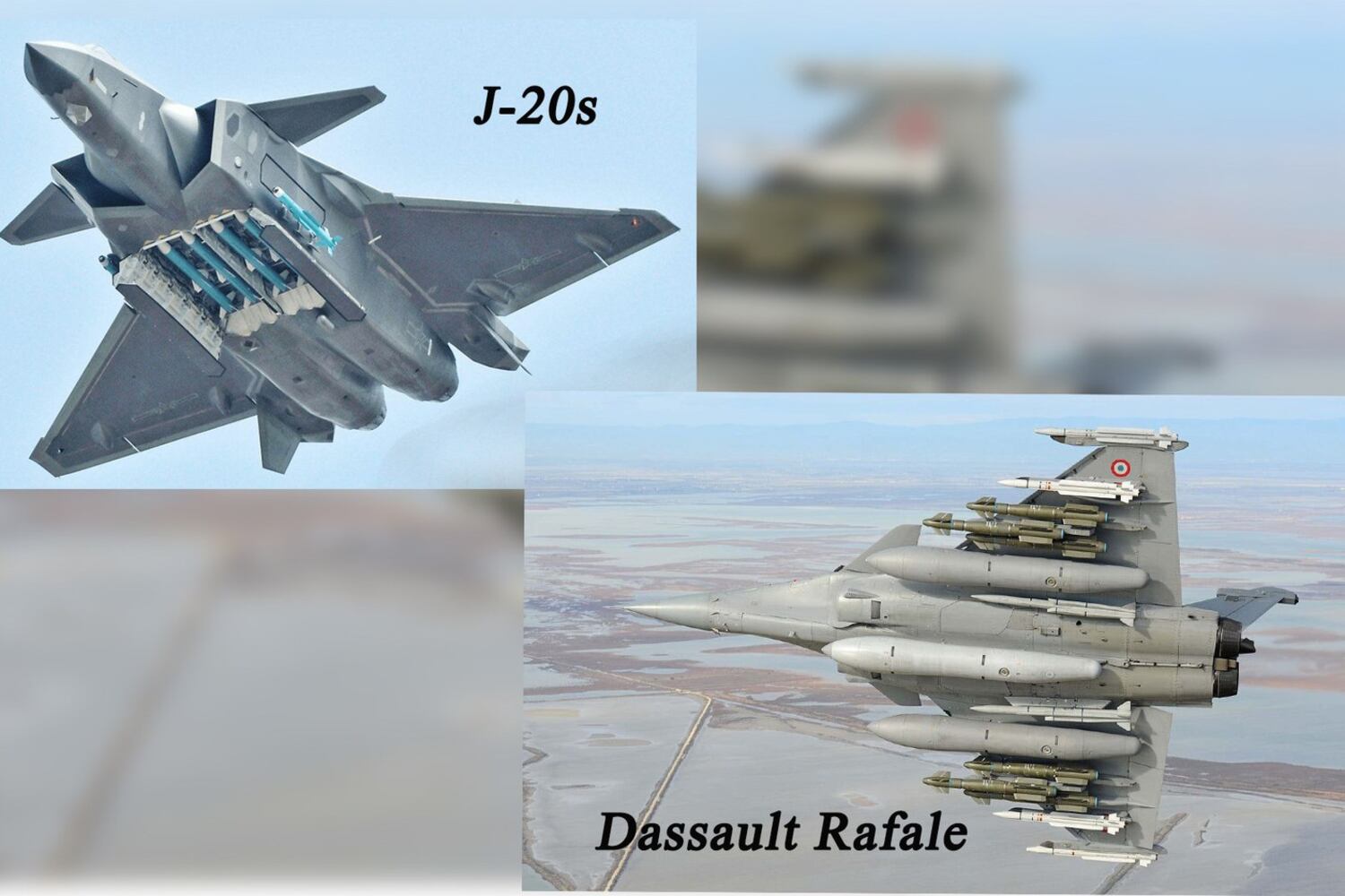 མཁའ་དམག་གནམ་གྲུ་(J20)་དང་(Dassault-Rafale)་རྟགས་ཅན།