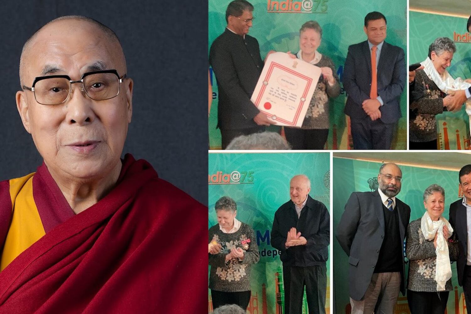 Brazil ཡུལ་གྱི་སློབ་དཔོན་ཆེན་མོ་ལྕམ་ Lia Diskin ལ་Padma Shri་གཟེངས་རྟགས་དེ་ཐོབ་གནང་བར་༸གོང་ས་༸སྐྱབས་མགོན་ཆེན་པོ་མཆོག་གིས་འཚམས་འདྲིའི་ཕྱག་བྲིས་ཤིག་བསྩལ་གནང་མཛད་ཡོད་པ།