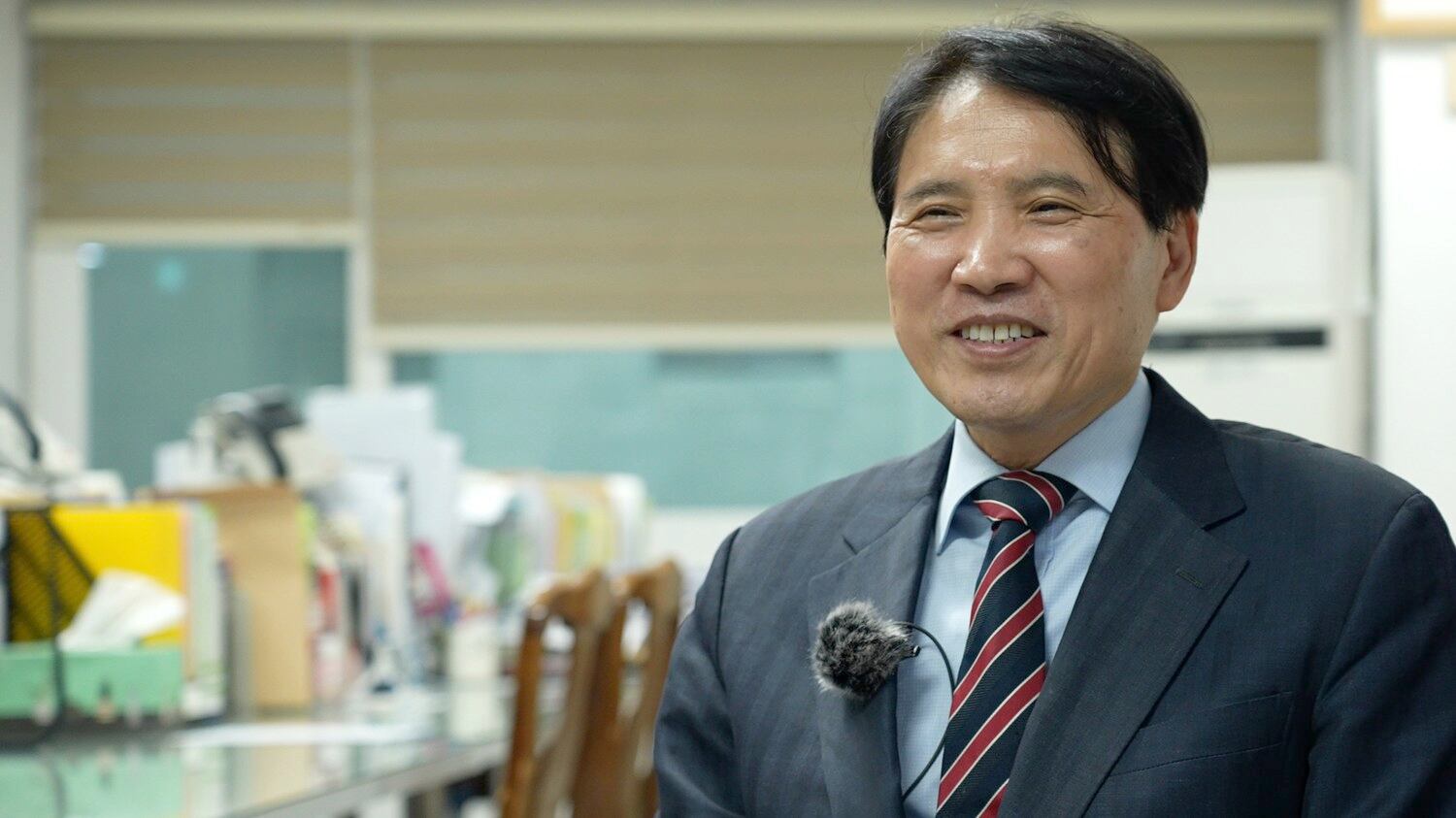 제성호 중앙대학교 명예교수가 자유아시아방송(RFA)과 인터뷰하고 있다.