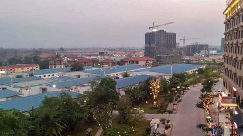 ကရင်ပြည်နယ် မြဝတီမြို့နယ် ရွှေကုက္ကိုမြို့သစ်ကို ၂၀၂၃ ခုနှစ် နိုဝင်ဘာလက တွေ့ရစဉ်။ (Photo: RFA)