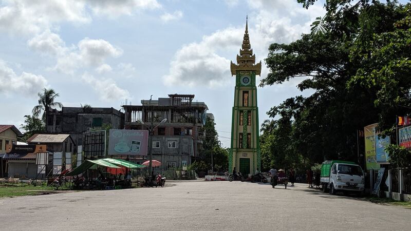 ရခိုင်ပြည်နယ် ကျောက်ဖြူမြို့ တစ်နေရာကို ၂၀၁၉ ခုနှစ်၊ ဇွန်လ ၄ ရက်နေ့က တွေ့ရစဉ်။ (Photo: RFA)