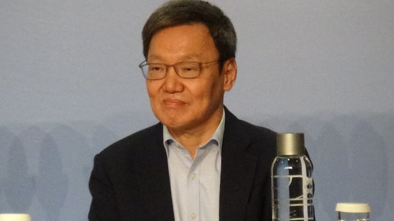 韩国瑜国政顾问团苏起。(记者夏小华摄)