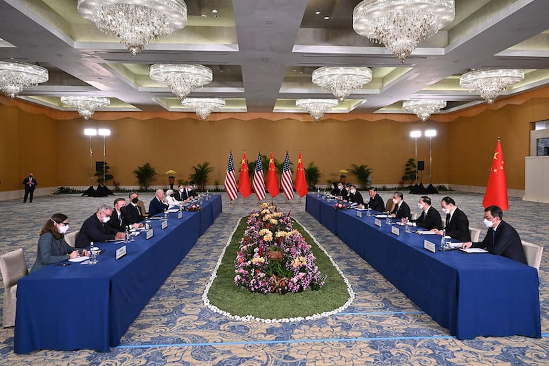 2022年11月14日,拜登和习近平在G20会晤。(法新社)