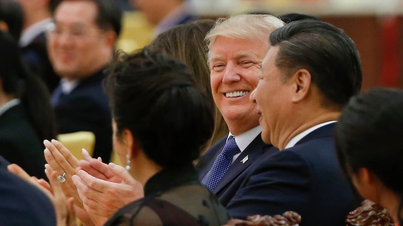 中国国家主席习近平和美国总统特朗普。(美联社)