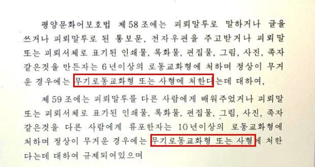 지난 2월 초 배포된 것으로 알려진 ‘새로 채택된 평양문화어보호법의 요구를 잘 알고 철저히 지켜나갈데 대하여’.