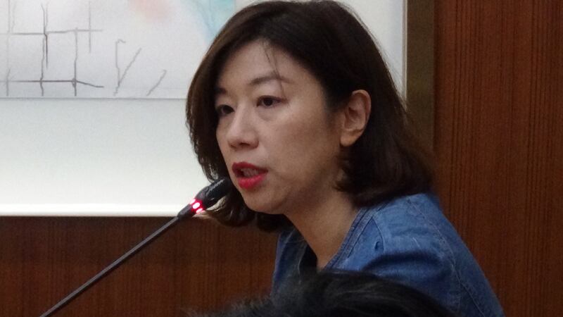 民进党籍立委林静仪出席古力巴哈记者会。(记者夏小华摄)