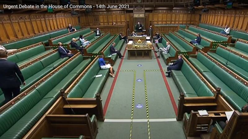 三位英国国会议员现身支持,包括英国保守党议员伊恩·邓肯·史密斯(Sir Iain Duncan Smith)和努斯拉特·加尼(Nusrat Ghani),以及上议院议员奥尔顿勋爵(Lord Alton)。他们都因批评新疆人权问题而被中国制裁。(视频截图)